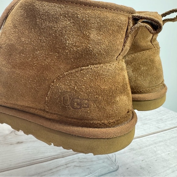 UGG Men’s Neumel Brown Suede Upcycled Shearling Wool Lined Chukka Boot Size 10 - Picture 7 of 13
